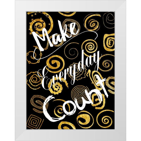 Everyday Is Golden White Modern Wood Framed Art Print by Lewis, Sheldon