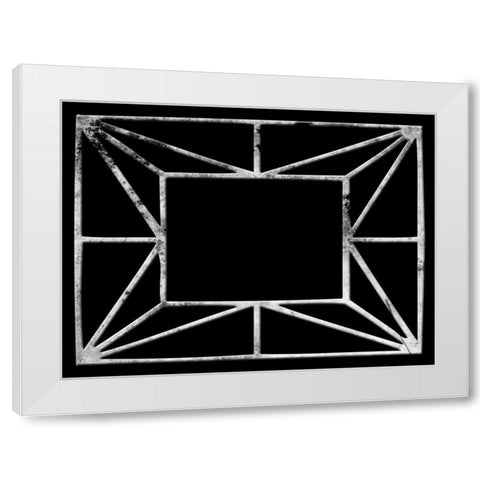 Transitional Geo White Modern Wood Framed Art Print by Lewis, Sheldon