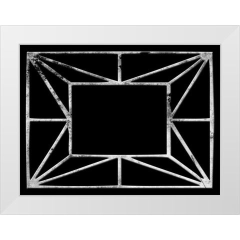 Transitional Geo White Modern Wood Framed Art Print by Lewis, Sheldon