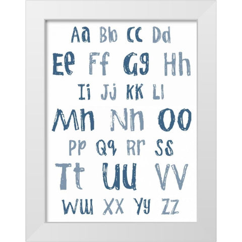 Now I know My ABC White Modern Wood Framed Art Print by Lewis, Sheldon