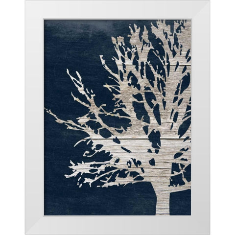 Contemporary Garden Indigo White Modern Wood Framed Art Print by Lewis, Sheldon