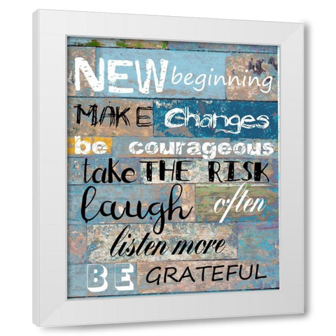 Words To Live By 2 White Modern Wood Framed Art Print by Lewis, Sheldon