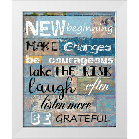Words To Live By 2 White Modern Wood Framed Art Print by Lewis, Sheldon