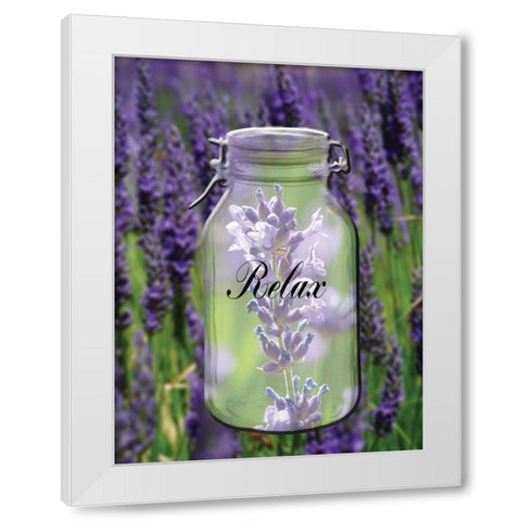 Relax White Modern Wood Framed Art Print by Lewis, Sheldon