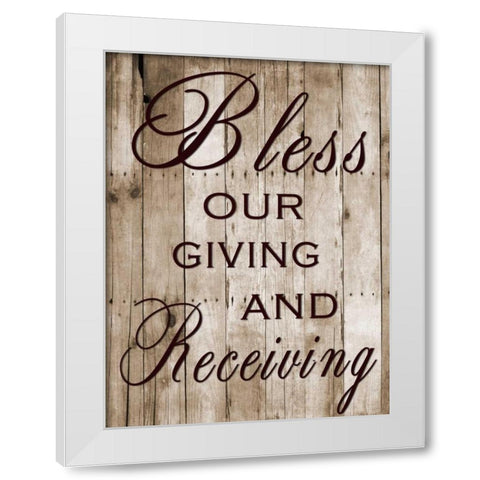 Our Giving White Modern Wood Framed Art Print by Lewis, Sheldon