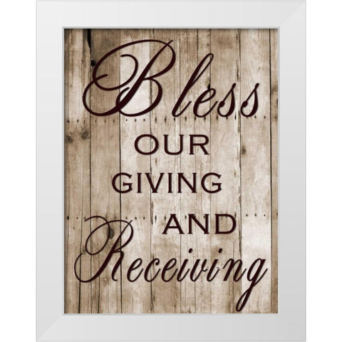 Our Giving White Modern Wood Framed Art Print by Lewis, Sheldon