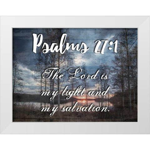 My Light And My Salvation White Modern Wood Framed Art Print by Lewis, Sheldon