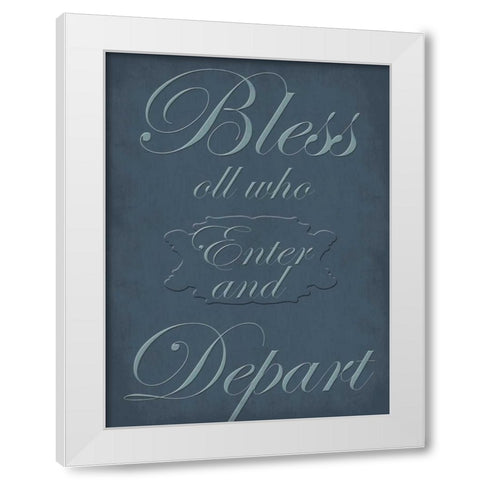 All Who Enter White Modern Wood Framed Art Print by Lewis, Sheldon