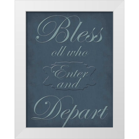All Who Enter White Modern Wood Framed Art Print by Lewis, Sheldon