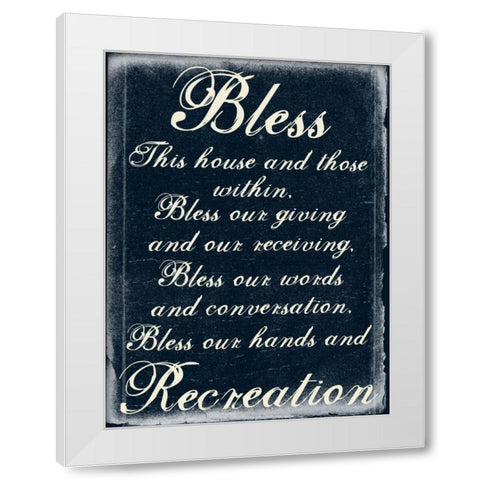 Bless B White Modern Wood Framed Art Print by Lewis, Sheldon