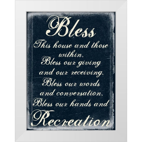 Bless B White Modern Wood Framed Art Print by Lewis, Sheldon