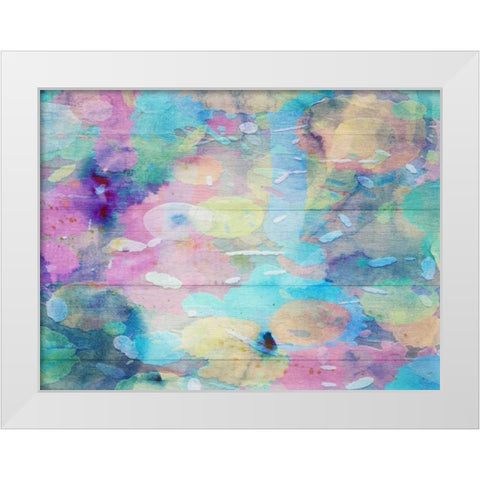 Vibrant Abstract White Modern Wood Framed Art Print by Lewis, Sheldon