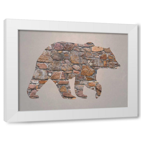 Bear Woods 2 White Modern Wood Framed Art Print by Lewis, Sheldon