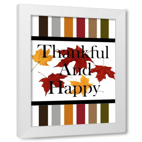 Thankful White Modern Wood Framed Art Print by Lewis, Sheldon