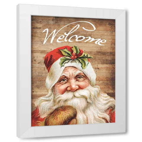 Welcome White Modern Wood Framed Art Print by Lewis, Sheldon