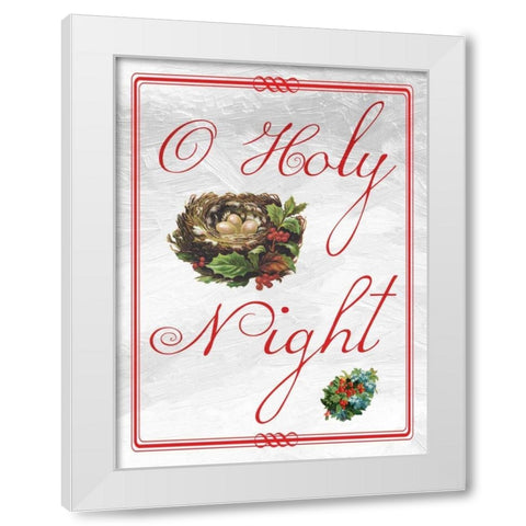 O Holy Night White Modern Wood Framed Art Print by Lewis, Sheldon