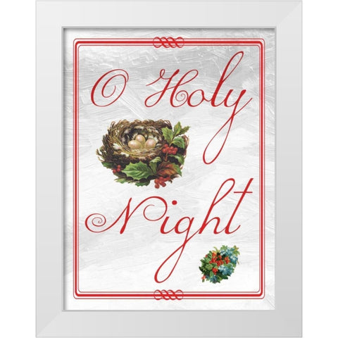 O Holy Night White Modern Wood Framed Art Print by Lewis, Sheldon