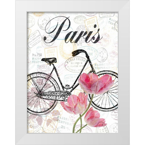 All Things Paris White Modern Wood Framed Art Print by Lewis, Sheldon