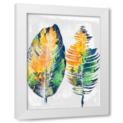 Tropical 2 White Modern Wood Framed Art Print by Lewis, Sheldon