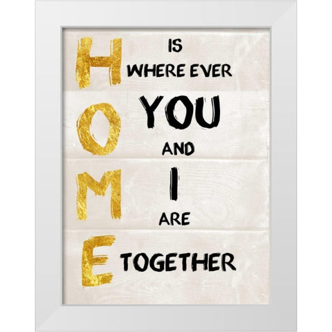 You And I White Modern Wood Framed Art Print by Lewis, Sheldon