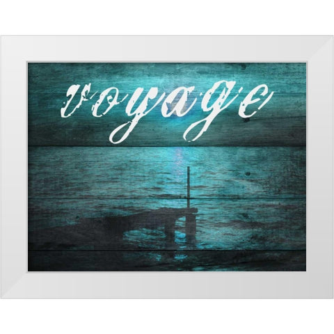 Voyage White Modern Wood Framed Art Print by Lewis, Sheldon