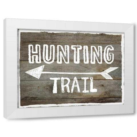 Hunting Trail White Modern Wood Framed Art Print by Lewis, Sheldon
