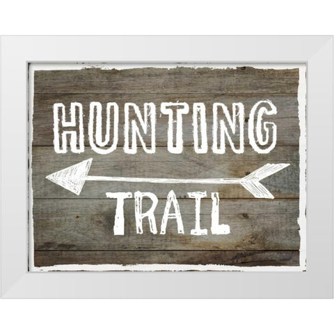 Hunting Trail White Modern Wood Framed Art Print by Lewis, Sheldon