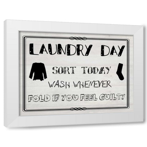 Laundry Day 1 White Modern Wood Framed Art Print by Lewis, Sheldon