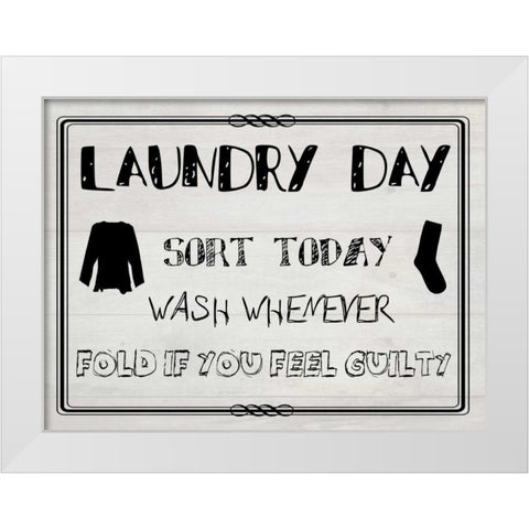 Laundry Day 1 White Modern Wood Framed Art Print by Lewis, Sheldon