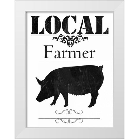 Local Farmer White Modern Wood Framed Art Print by Lewis, Sheldon