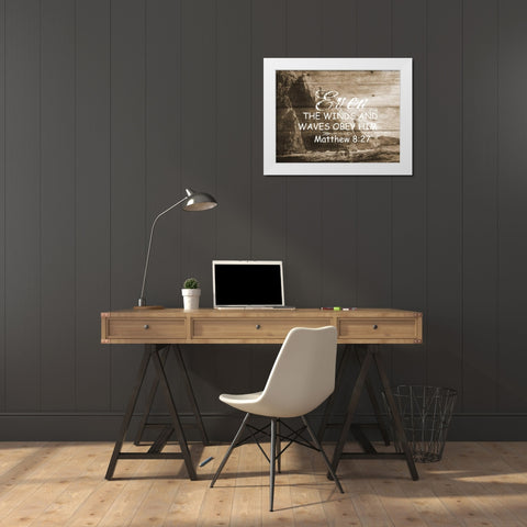 Even The Winds White Modern Wood Framed Art Print by Lewis, Sheldon