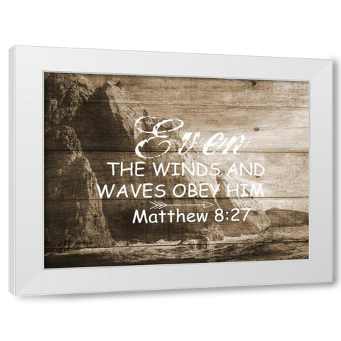 Even The Winds White Modern Wood Framed Art Print by Lewis, Sheldon