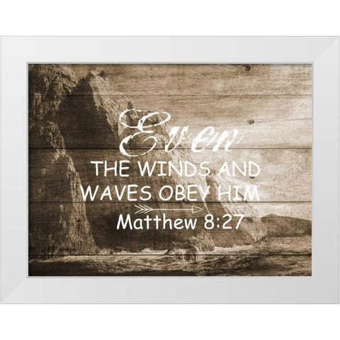 Even The Winds White Modern Wood Framed Art Print by Lewis, Sheldon