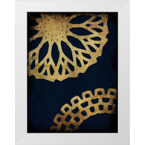 Indi Pattern White Modern Wood Framed Art Print by Lewis, Sheldon