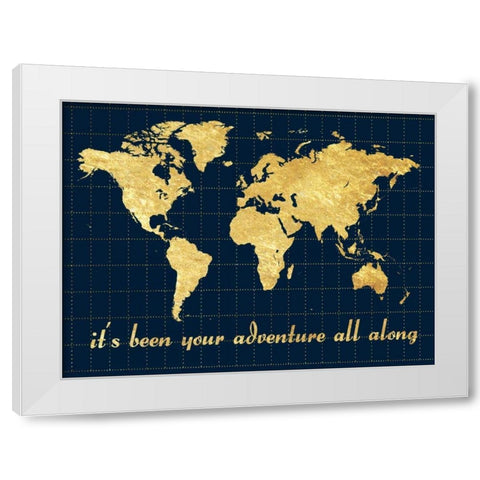 Your Adventure White Modern Wood Framed Art Print by Lewis, Sheldon