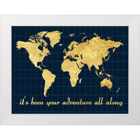 Your Adventure White Modern Wood Framed Art Print by Lewis, Sheldon