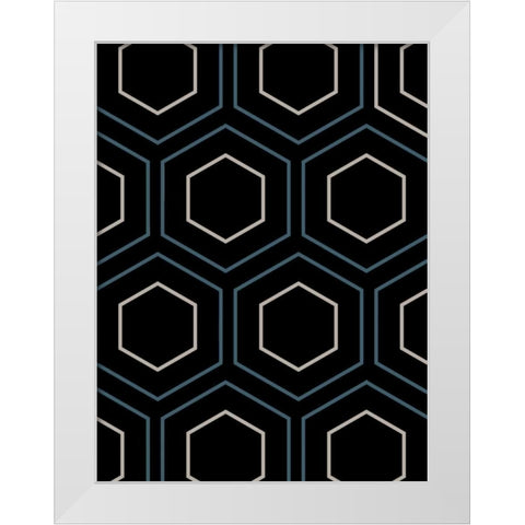 Pure Geo Abstract White Modern Wood Framed Art Print by Lewis, Sheldon