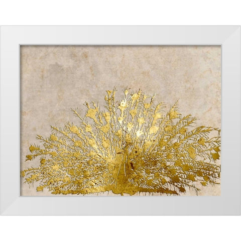 Ivory Coast Peacock White Modern Wood Framed Art Print by Lewis, Sheldon