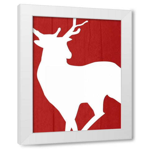 Rudolph White Modern Wood Framed Art Print by Lewis, Sheldon