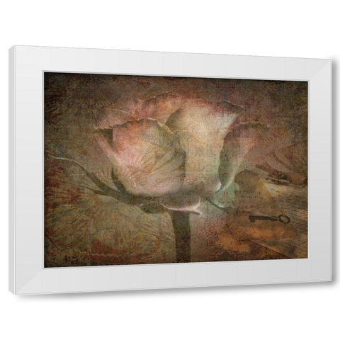 Rose Faith White Modern Wood Framed Art Print by Lewis, Sheldon