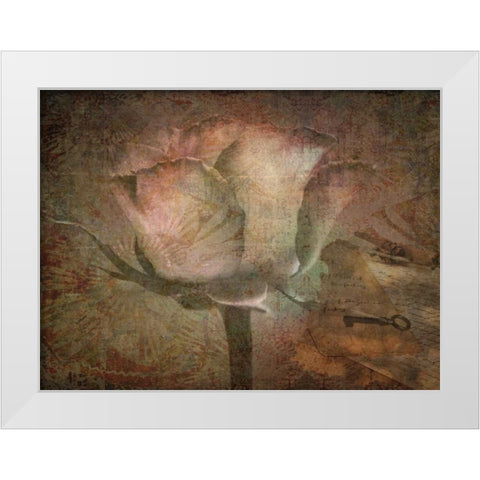 Rose Faith White Modern Wood Framed Art Print by Lewis, Sheldon