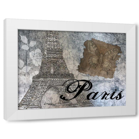 It Must Be Paris White Modern Wood Framed Art Print by Lewis, Sheldon