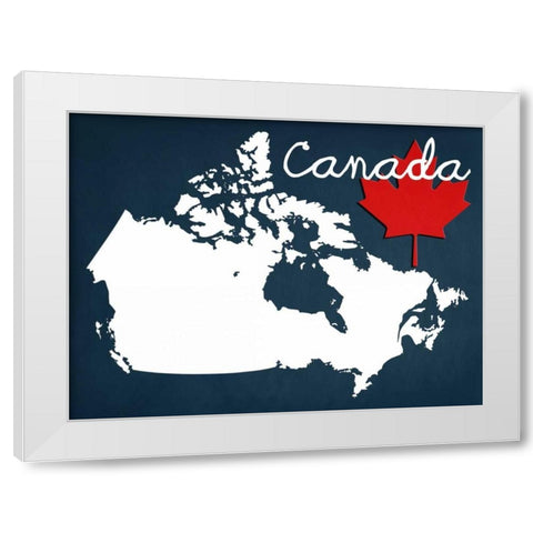 Canada White Modern Wood Framed Art Print by Lewis, Sheldon