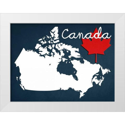Canada White Modern Wood Framed Art Print by Lewis, Sheldon