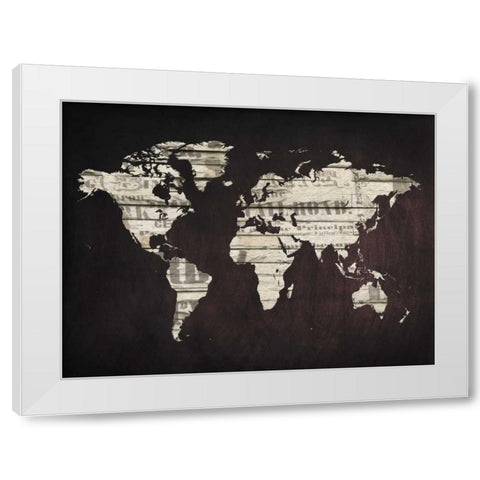 Map It Out White Modern Wood Framed Art Print by Lewis, Sheldon
