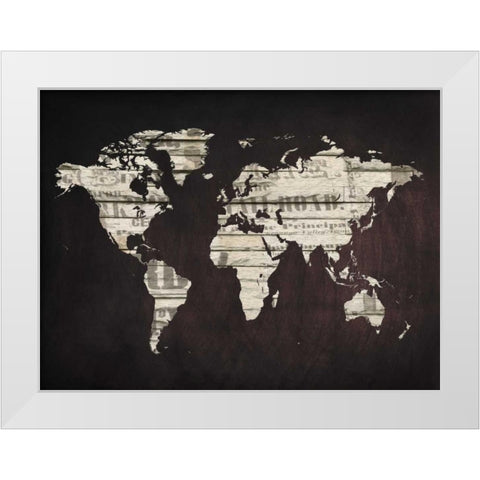 Map It Out White Modern Wood Framed Art Print by Lewis, Sheldon
