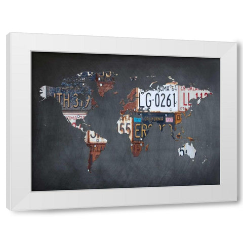 Map It Out 2 White Modern Wood Framed Art Print by Lewis, Sheldon