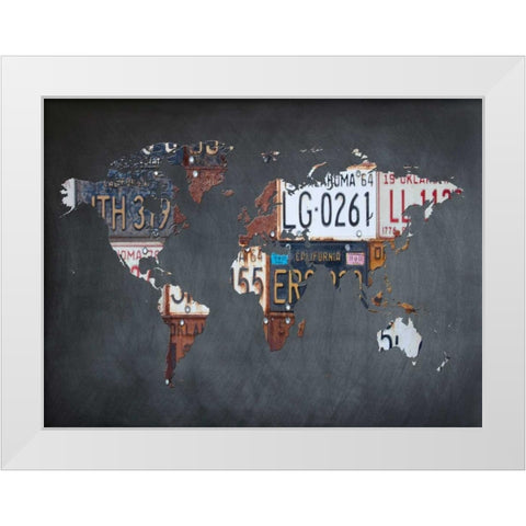 Map It Out 2 White Modern Wood Framed Art Print by Lewis, Sheldon
