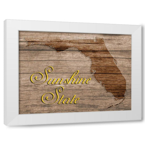 Sunshine State White Modern Wood Framed Art Print by Lewis, Sheldon