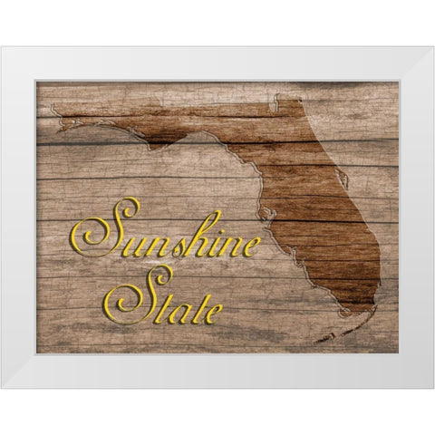 Sunshine State White Modern Wood Framed Art Print by Lewis, Sheldon